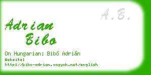 adrian bibo business card